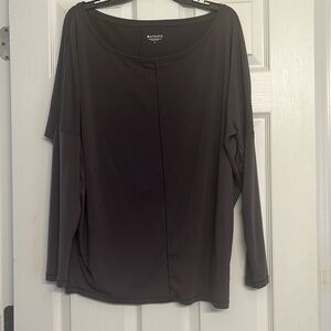 Athleta Dark gray off the shoulder shirt
